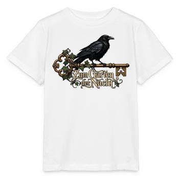Rabe auf Schlüssel zum Garten der Nacht - Stanley/Stella Kinder T-Shirt MINI CREATOR  - Weiß - Vorne - Maike (125cm)