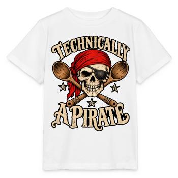 Technisch Ein Pirat Schädel - Stanley/Stella Kinder T-Shirt MINI CREATOR  - Weiß - Vorne - Maike (125cm)