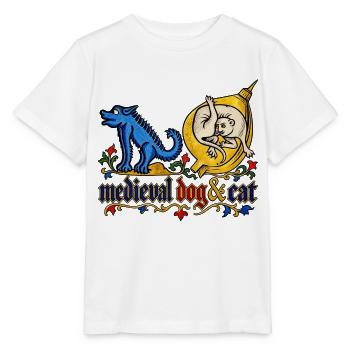 Mittelalterliche Hunde und Katzen - Stanley/Stella Kinder T-Shirt MINI CREATOR  - Weiß - Vorne - Maike (125cm)