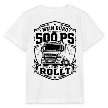 Mein Büro hat 500 PS - Stanley/Stella Kinder T-Shirt MINI CREATOR  - Weiß - Vorne - Maike (125cm)