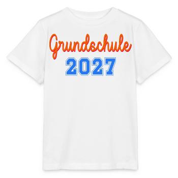 Einschulung Grundschule 2027 - Stanley/Stella Kinder T-Shirt MINI CREATOR  - Weiß - Vorne - Maike (125cm)