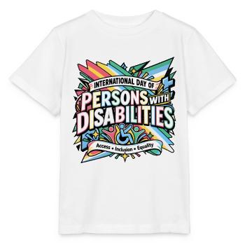 Internationaler Tag der Menschen mit Behinderungen - Stanley/Stella Kinder T-Shirt MINI CREATOR  - Weiß - Vorne - Maike (125cm)