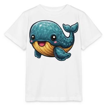 Kuscheliger Wal mit gelbem Bauch - Stanley/Stella Kinder T-Shirt MINI CREATOR  - Weiß - Vorne - Maike (125cm)