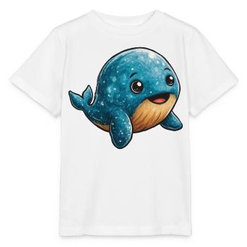 Kuscheliger Blauwal-Charakter - Stanley/Stella Kinder T-Shirt MINI CREATOR  - Weiß - Vorne - Maike (125cm)