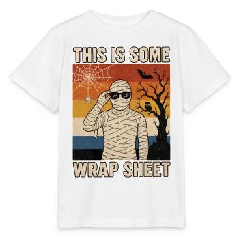 This is some Wrap Sheet lustige Mumie Halloween - Stanley/Stella Kinder T-Shirt MINI CREATOR  - Weiß - Vorne - Maike (125cm)