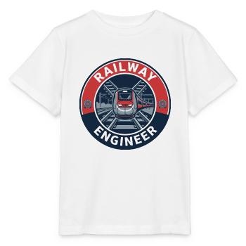 Eisenbahnlokführer-Hochgeschwindigkeitszug-Abzeichen als Geschenk - Stanley/Stella Kinder T-Shirt MINI CREATOR  - Weiß - Vorne - Maike (125cm)
