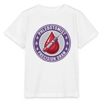 Phlebotomist Blutentnahme-Röhrchen-Abzeichen-Geschenk - Stanley/Stella Kinder T-Shirt MINI CREATOR  - Weiß - Vorne - Maike (125cm)