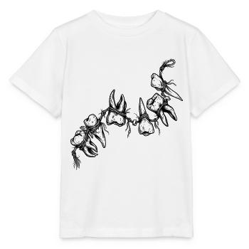 Knochen-Talisman-Halskette – Gotische Zähne und Reißzähne - Stanley/Stella Kinder T-Shirt MINI CREATOR  - Weiß - Vorne - Maike (125cm)
