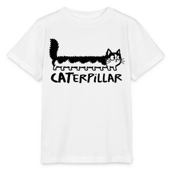 Chat chenille CATerpillar - Stanley/Stella Kinder T-Shirt MINI CREATOR  - Weiß - Vorne - Maike (125cm)