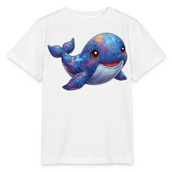 Kosmischer Wal im Sternenmeer - Stanley/Stella Kinder T-Shirt MINI CREATOR  - Weiß - Vorne - Maike (125cm)