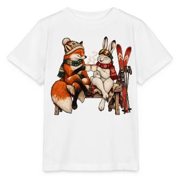 Rotfuchs & Schneehase beim Après-Ski - Stanley/Stella Kinder T-Shirt MINI CREATOR  - Weiß - Vorne - Maike (125cm)