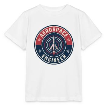 Vintage Aerospace Engineer Raketen-Orbitabzeichen oben - Stanley/Stella Kinder T-Shirt MINI CREATOR  - Weiß - Vorne - Maike (125cm)