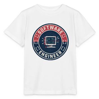 Vintage Software Engineer Code Terminal Patch Top - Stanley/Stella Kinder T-Shirt MINI CREATOR  - Weiß - Vorne - Maike (125cm)