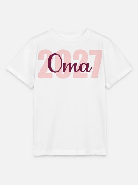 Baby verkünden, Oma 2027 - Stanley/Stella Kinder T-Shirt MINI CREATOR  - Weiß