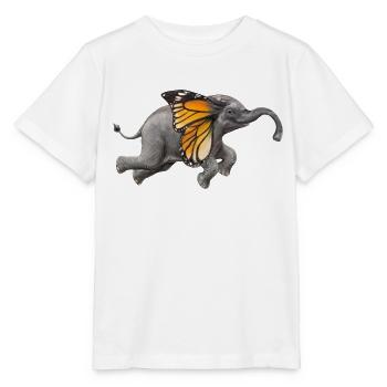 Fliegender Elefant - Stanley/Stella Kinder T-Shirt MINI CREATOR  - Weiß - Vorne - Maike (125cm)