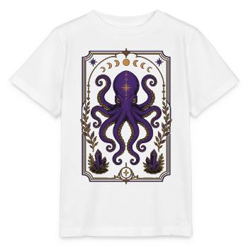 Witchy Tarot Octopus - Stanley/Stella Kinder T-Shirt MINI CREATOR  - Weiß - Vorne - Maike (125cm)