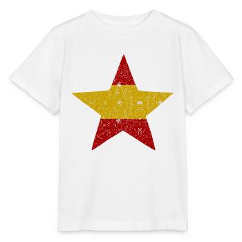 Trikolore Stern Spanien - Stanley/Stella Kinder T-Shirt MINI CREATOR  - Weiß - Vorne - Maike (125cm)