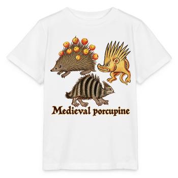 Stachelschwein-Mittelalter-Trio - Stanley/Stella Kinder T-Shirt MINI CREATOR  - Weiß - Vorne - Maike (125cm)