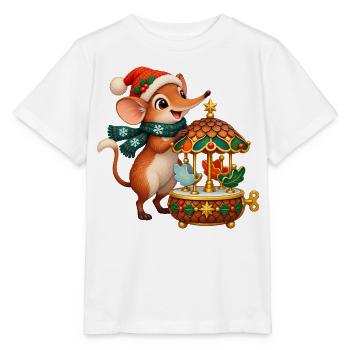 Rüsselspringer mit Eichelkarussell-Spieluhr - Stanley/Stella Kinder T-Shirt MINI CREATOR  - Weiß - Vorne - Maike (125cm)
