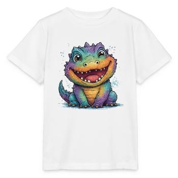 Rainbow Krokodil - Stanley/Stella Kinder T-Shirt MINI CREATOR  - Weiß - Vorne - Maike (125cm)