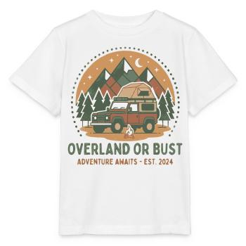 Overland Abenteuer Lagerfeuer - Stanley/Stella Kinder T-Shirt MINI CREATOR  - Weiß - Vorne - Maike (125cm)