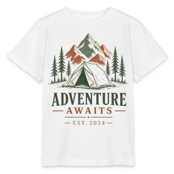 Abenteuer Wartet am Berglager - Stanley/Stella Kinder T-Shirt MINI CREATOR  - Weiß - Vorne - Maike (125cm)