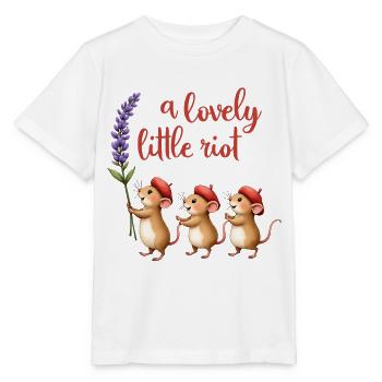 Eine hübsche kleine Riot-Mäuse - Stanley/Stella Kinder T-Shirt MINI CREATOR  - Weiß - Vorne - Maike (125cm)