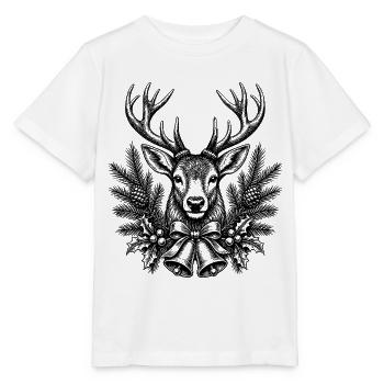 Weihnachten Hirsch - Stanley/Stella Kinder T-Shirt MINI CREATOR  - Weiß - Vorne - Maike (125cm)