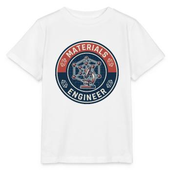 Vintage Materials Engineer Kristallgitter-Abzeichen - Stanley/Stella Kinder T-Shirt MINI CREATOR  - Weiß - Vorne - Maike (125cm)