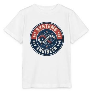 Vintage Systems Engineer Netzwerk-Flussdiagramm-Abzeichen - Stanley/Stella Kinder T-Shirt MINI CREATOR  - Weiß - Vorne - Maike (125cm)