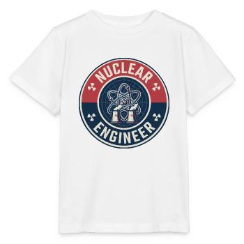 Vintage Nuclear Engineer Atom Kühlturm-Abzeichen - Stanley/Stella Kinder T-Shirt MINI CREATOR  - Weiß - Vorne - Maike (125cm)