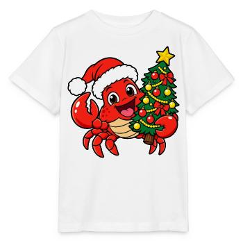 Weihnachts Krabbe - Stanley/Stella Kinder T-Shirt MINI CREATOR  - Weiß - Vorne - Maike (125cm)