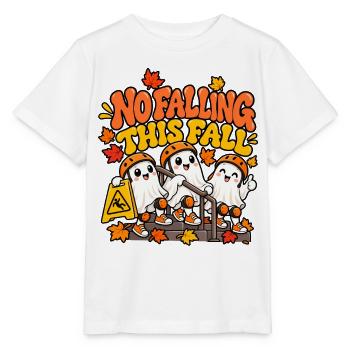 Herbstgeister: Nicht Fallen Motiv - Stanley/Stella Kinder T-Shirt MINI CREATOR  - Weiß - Vorne - Maike (125cm)