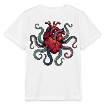 Anatomical Heart Octopus - Stanley/Stella Kinder T-Shirt MINI CREATOR  - Weiß - Vorne - Maike (125cm)