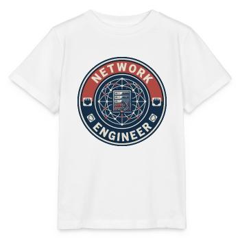 Vintage Network Engineer Server-Rack-Topologie-Topologie oben - Stanley/Stella Kinder T-Shirt MINI CREATOR  - Weiß - Vorne - Maike (125cm)