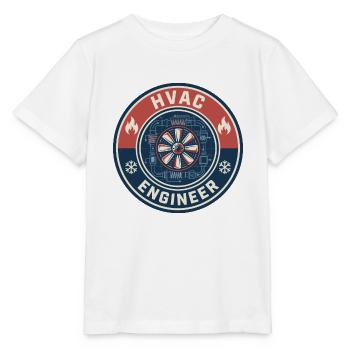 Vintage HVAC-Ingenieur Lüftungskanal-Lüfter-Abzeichen - Stanley/Stella Kinder T-Shirt MINI CREATOR  - Weiß - Vorne - Maike (125cm)