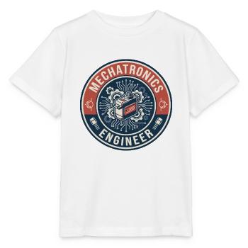 Vintage Mechatronik-Ingenieur Servomotor-Abzeichen - Stanley/Stella Kinder T-Shirt MINI CREATOR  - Weiß - Vorne - Maike (125cm)