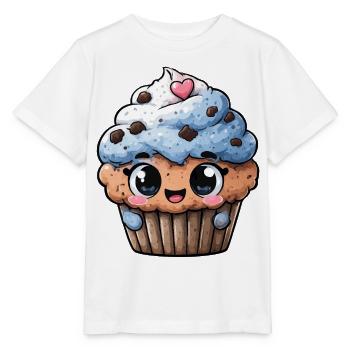 Kawaii Cupcake Herzglück - Stanley/Stella Kinder T-Shirt MINI CREATOR  - Weiß - Vorne - Maike (125cm)