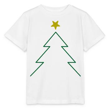 Weihnachtsbaum mit Stern - Schlichter Tannenbaum - Stanley/Stella Kinder T-Shirt MINI CREATOR  - Weiß - Vorne - Maike (125cm)