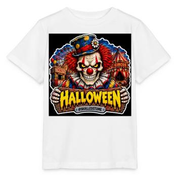 SkullCostume Halloween Edition: Der Killerclown - Stanley/Stella Kinder T-Shirt MINI CREATOR  - Weiß - Vorne - Maike (125cm)