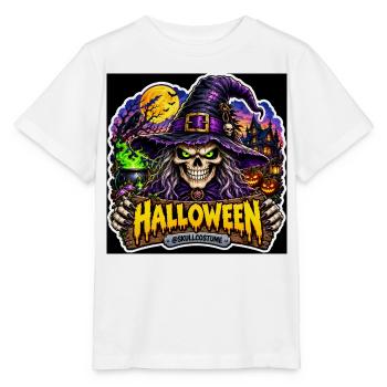 SkullCostume – Halloween-Ausgabe: Die Hexe - Stanley/Stella Kinder T-Shirt MINI CREATOR  - Weiß - Vorne - Maike (125cm)