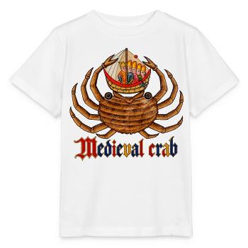 Mittelalterliche Krabbe und königliches Schiff - Stanley/Stella Kinder T-Shirt MINI CREATOR  - Weiß - Vorne - Maike (125cm)