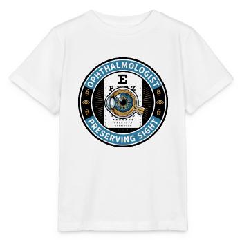 Augenarzt Snellen Akten-Abzeichen-Geschenk - Stanley/Stella Kinder T-Shirt MINI CREATOR  - Weiß - Vorne - Maike (125cm)