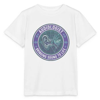 Audiologe Human Ear Audiogramm Badge Geschenk - Stanley/Stella Kinder T-Shirt MINI CREATOR  - Weiß - Vorne - Maike (125cm)
