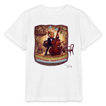 Ameise MALÚ Kontrabass Bass Jazz Band Pop Art - Stanley/Stella Kinder T-Shirt MINI CREATOR  - Weiß - Vorne - Maike (125cm)