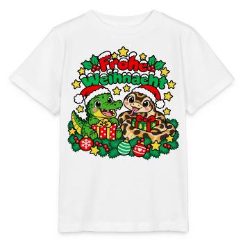 Krokodil Schlange - Stanley/Stella Kinder T-Shirt MINI CREATOR  - Weiß - Vorne - Maike (125cm)