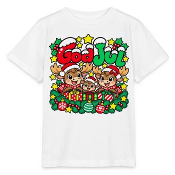 Frohe Weihnachten Elchfamilie - Stanley/Stella Kinder T-Shirt MINI CREATOR  - Weiß - Vorne - Maike (125cm)