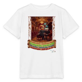 Ameise MALÚ Klavier Piano Klassik Band Pop Art - Stanley/Stella Kinder T-Shirt MINI CREATOR  - Weiß - Vorne - Maike (125cm)