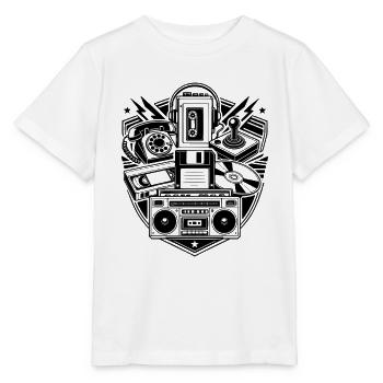 Retro Technik - Stanley/Stella Kinder T-Shirt MINI CREATOR  - Weiß - Vorne - Maike (125cm)