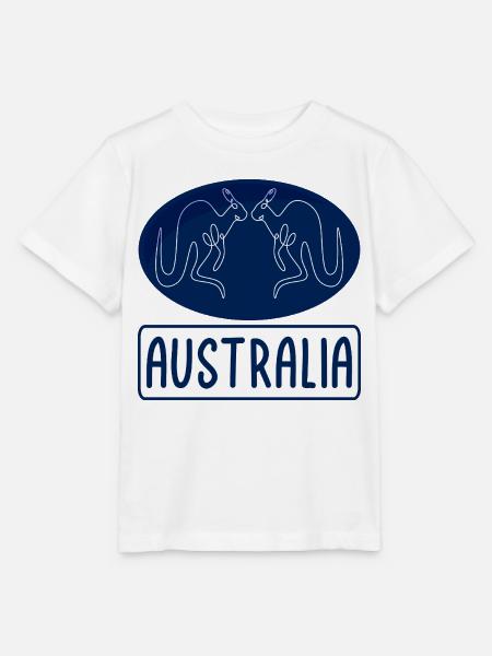 Australia Kangaroo - Stanley/Stella Kinder T-Shirt MINI CREATOR  - Weiß